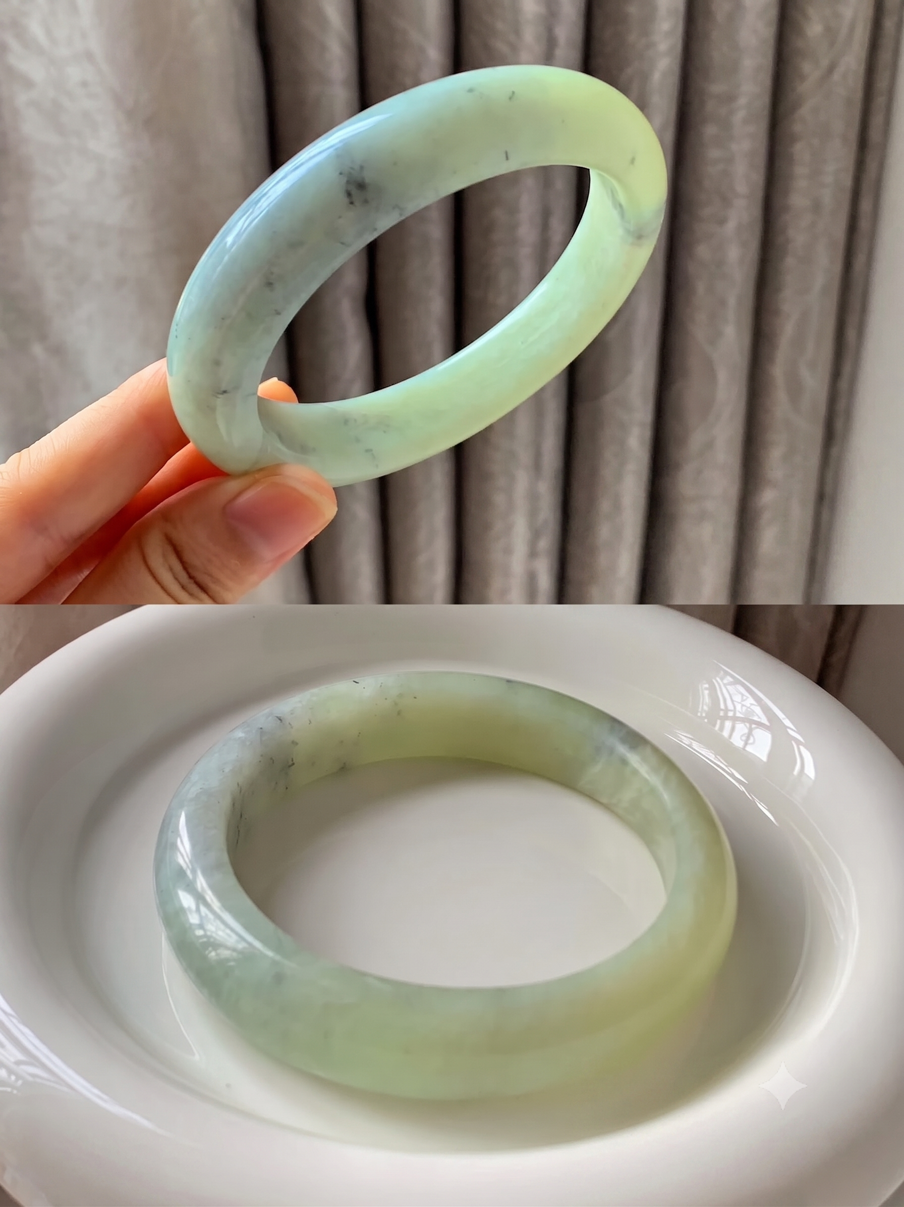 Vòng Ngọc Liền Trắng Xanh Nhạt (M41)