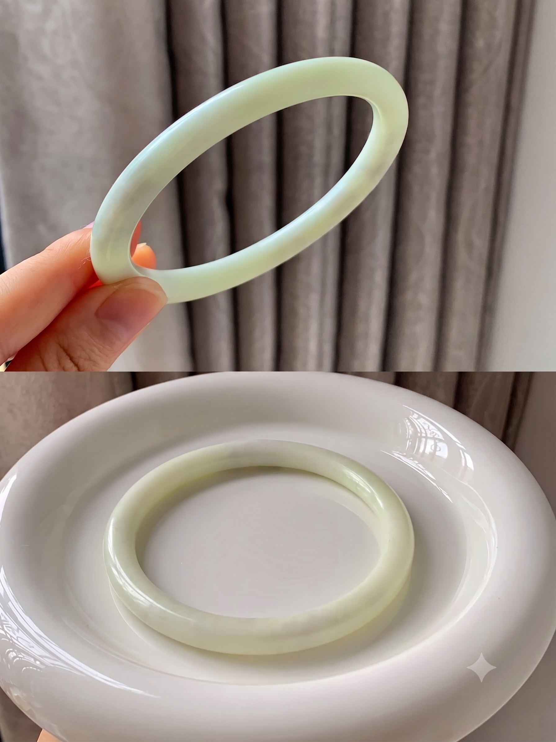 Vòng Ngọc Liền Trắng Xanh Trong (M06)