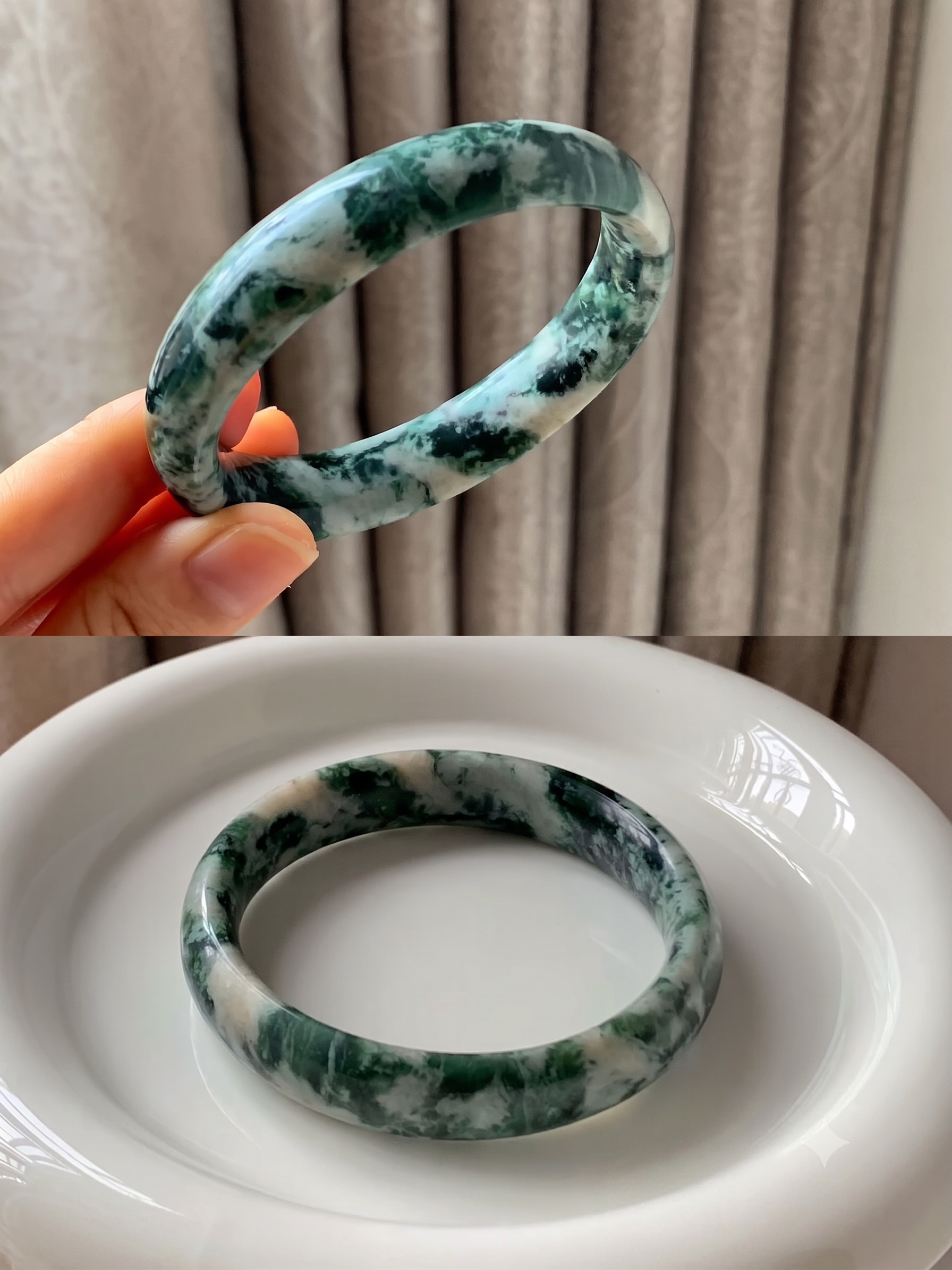 Vòng Ngọc Liền Xanh Vân Mây (M36)